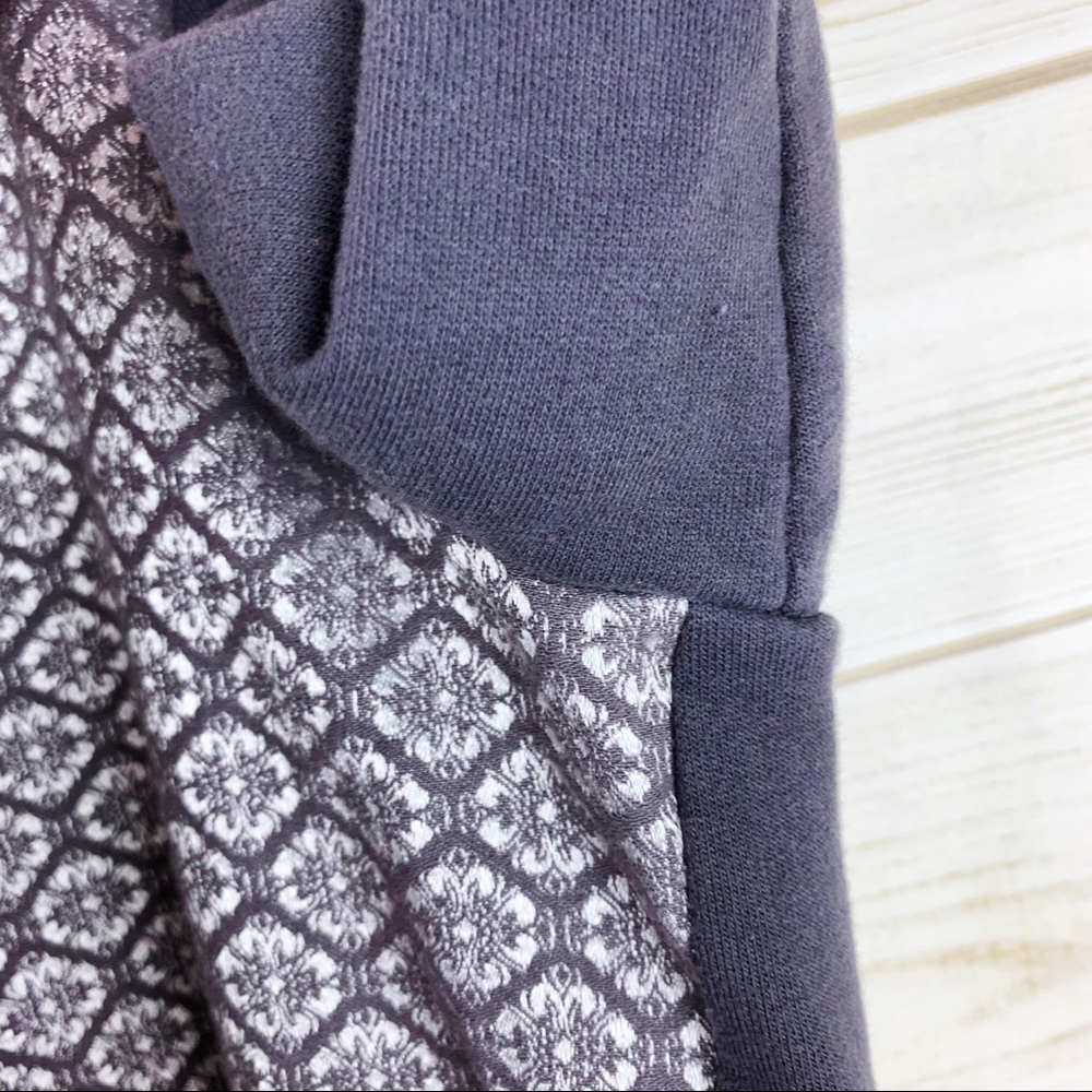 Loft Silver Metallic Thread Patterned Sweatshirt - image 6